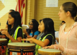Midtown Rotarians Deliver Drums to Prairie Queen Elementary